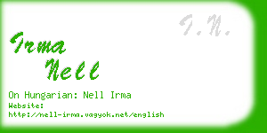 irma nell business card